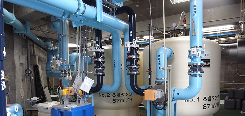ろ過設備機械室